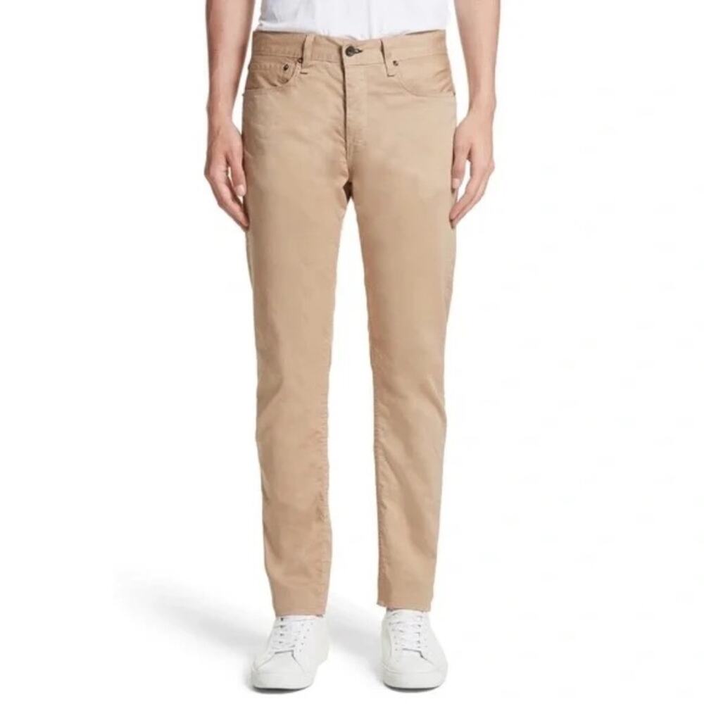 RAG & BONE Fit 2 Slim  Five-pocket Twill Pants Beige Size 31